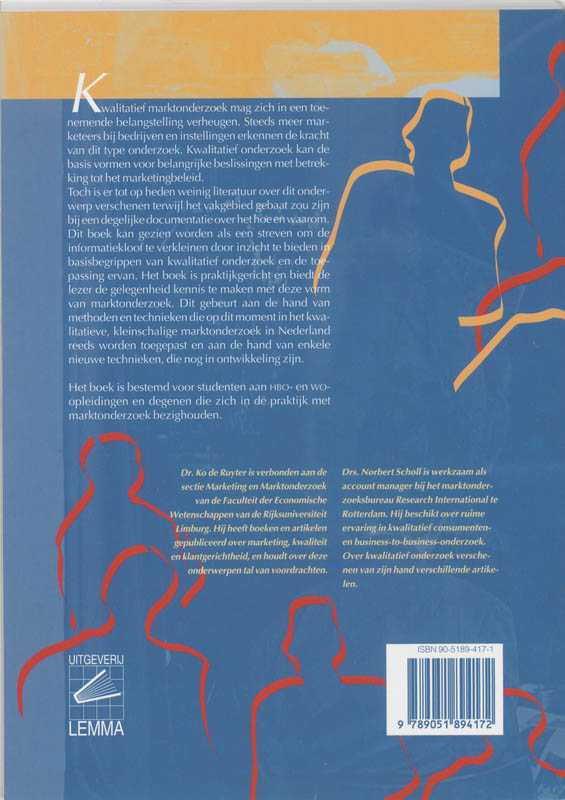 Achterkant van Kwalitatief marktonderzoek, theorie en praktijkcases