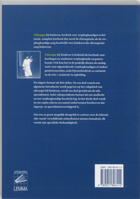 Achterkant van Chirurgie bij kinderen