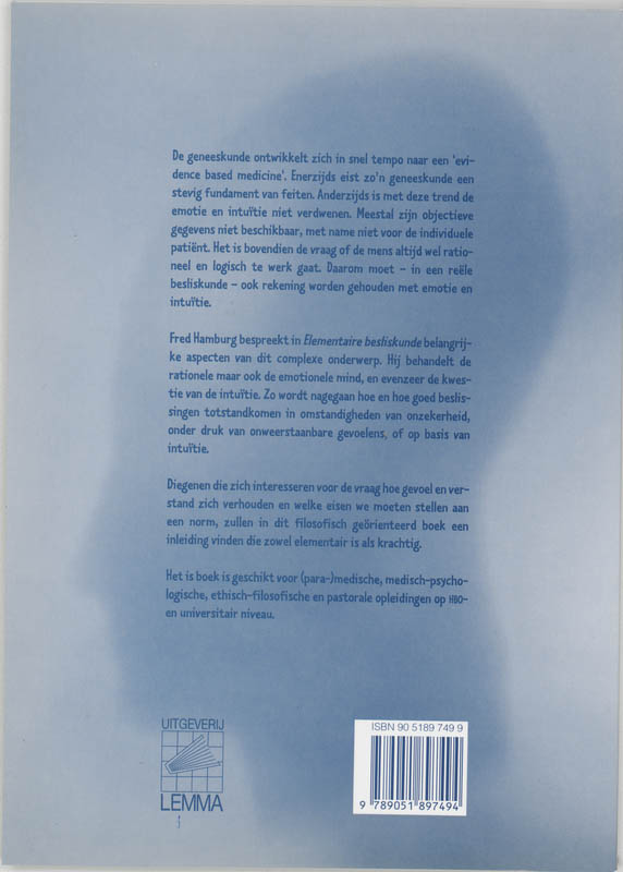 Achterkant van Elementaire besliskunde