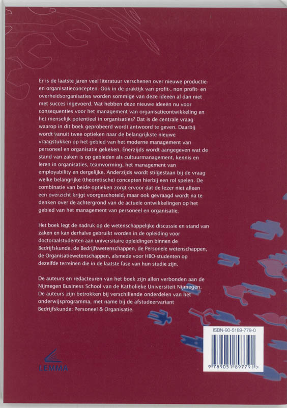 Achterkant van Organisatieontwikkeling en human resource management