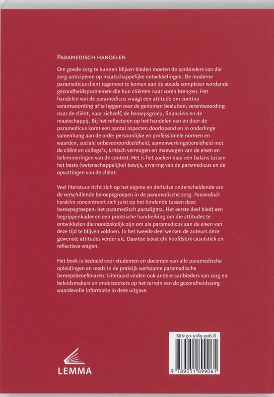 Achterkant van Paramedisch handelen