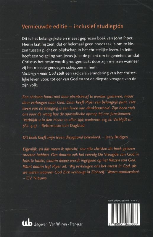 Achterkant van Verlangen naar God