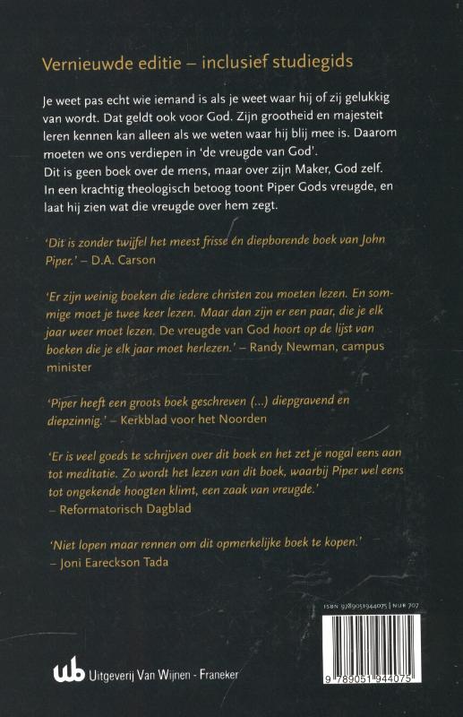 Achterkant van De vreugde van God