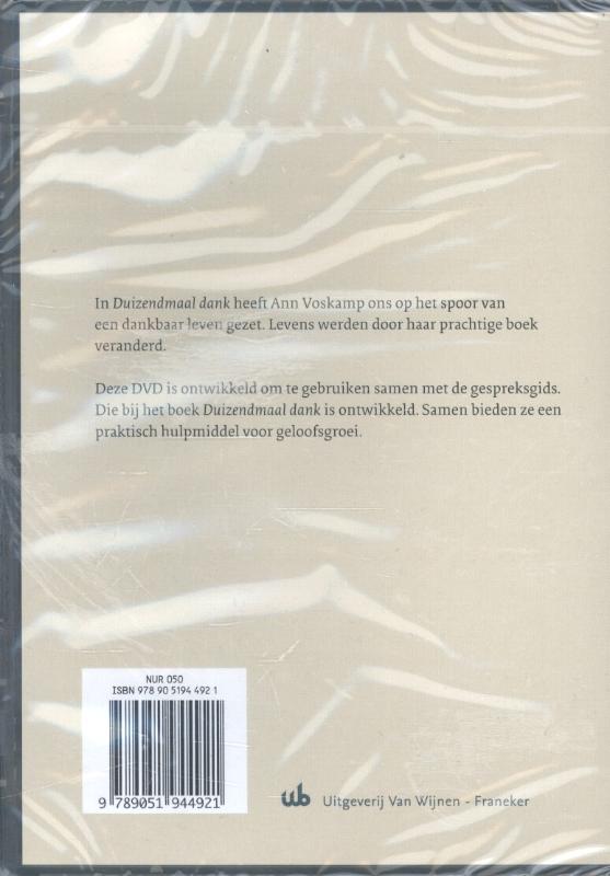 Achterkant van Duizendmaal dank