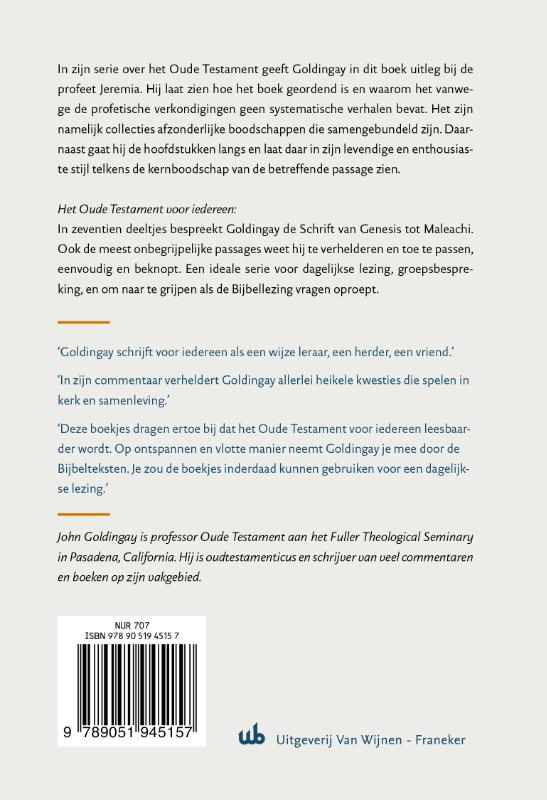 Achterkant van Jeremia voor iedereen