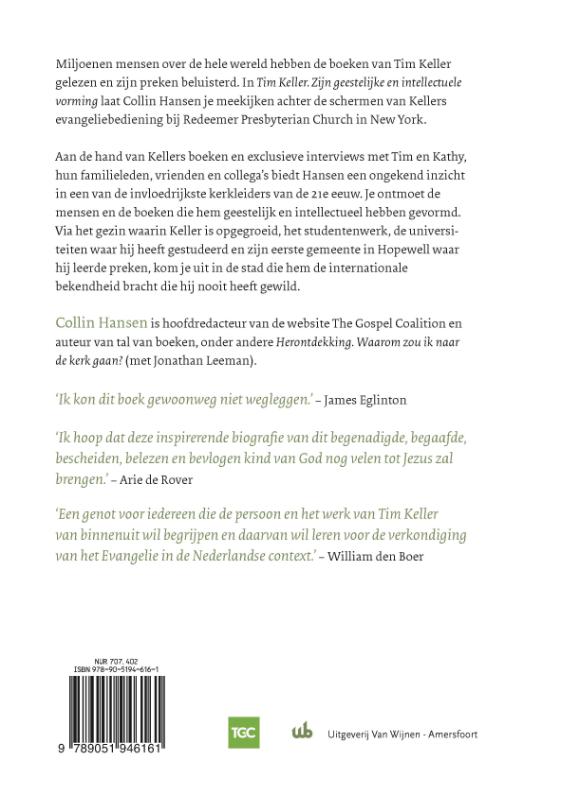 Achterkant van Tim Keller