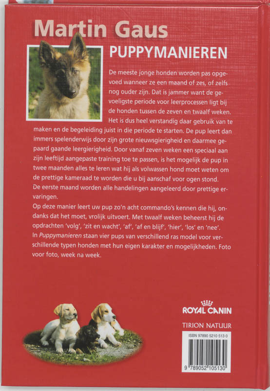 Achterkant van Puppymanieren