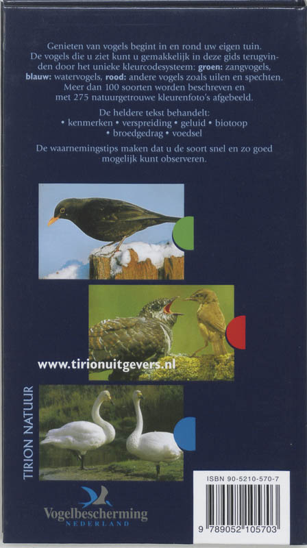 Achterkant van Vogels in en rond de tuin