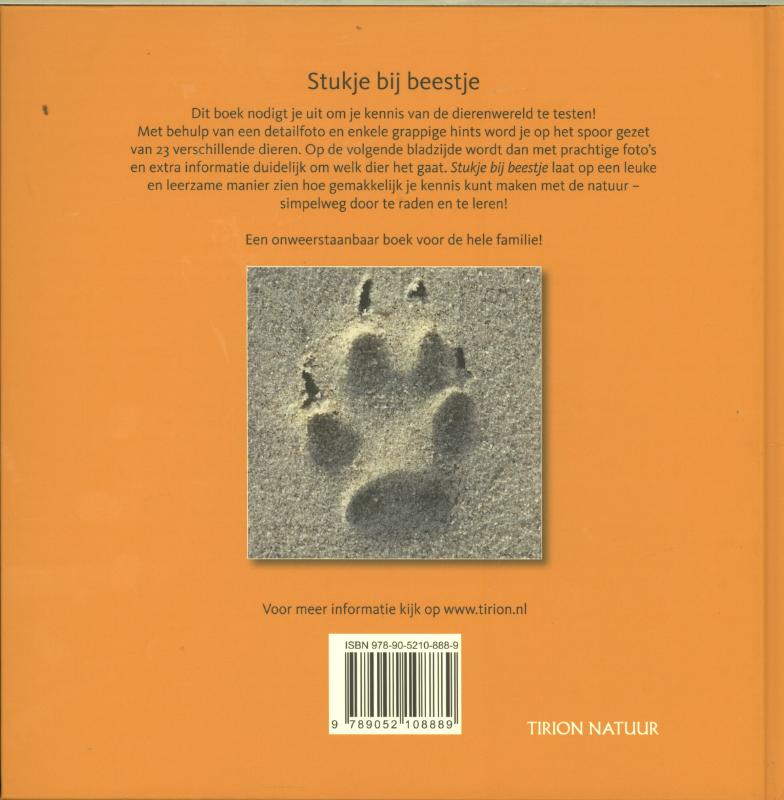 Achterkant van Stukje bij beestje