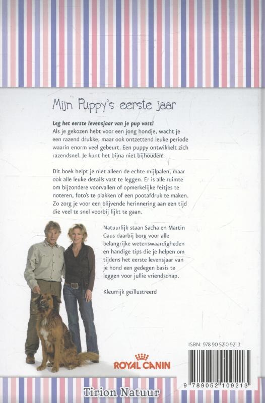 Achterkant van Mijn puppy's eerste jaar