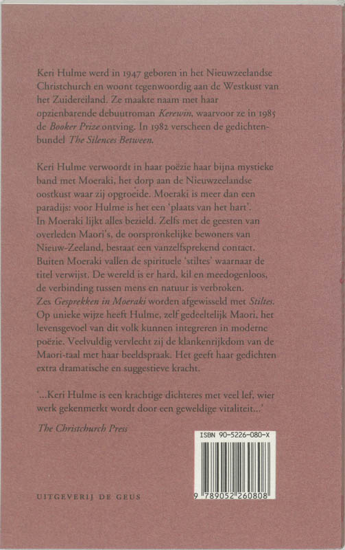 Achterkant van Stiltes bij verstek