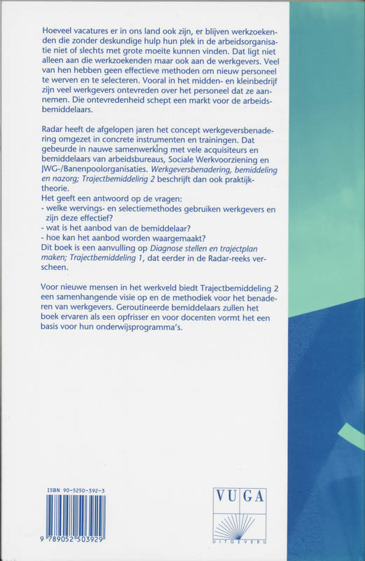 Achterkant van Werkgeversbenadering, bemiddeling en nazorg