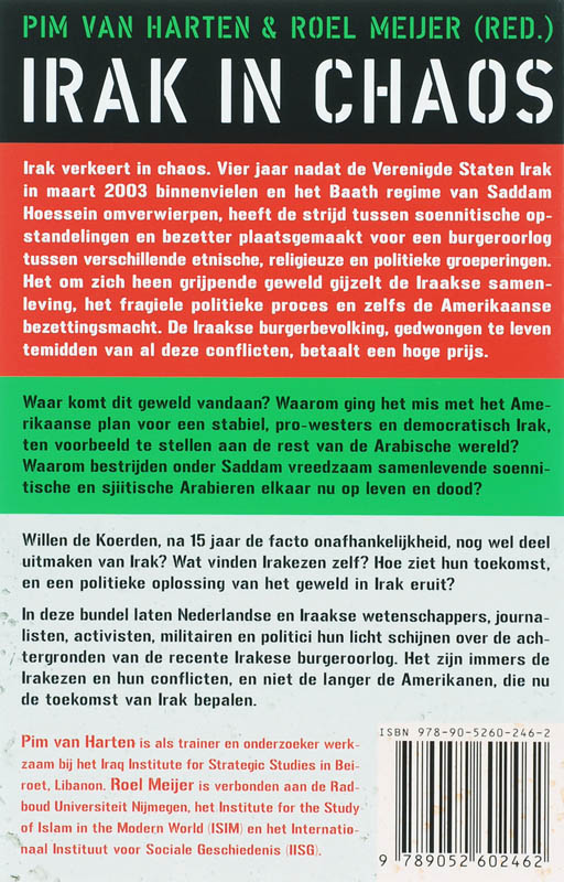 Achterkant van Irak in chaos