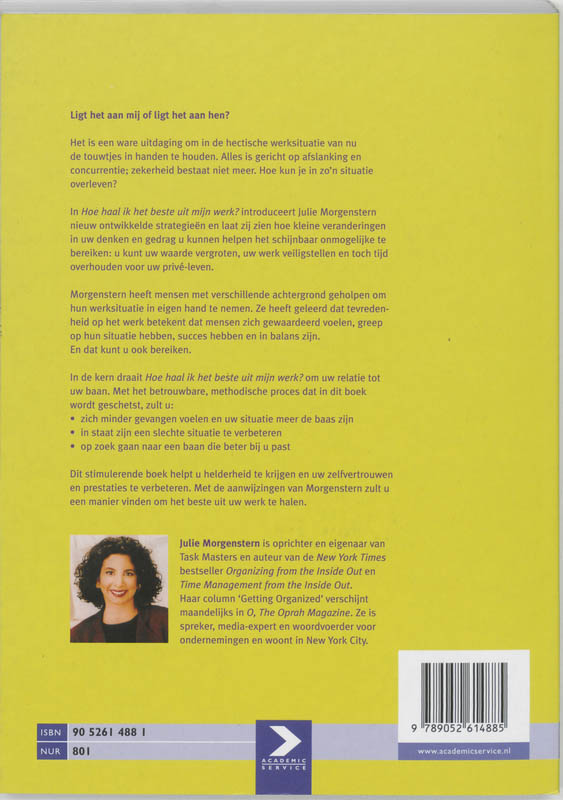 Achterkant van Hoe haal ik het beste uit mijn werk?
