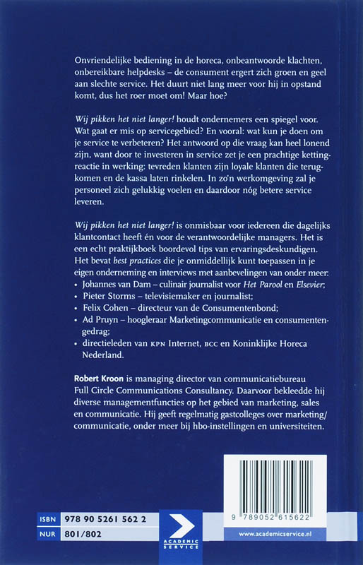 Achterkant van We pikken het niet langer