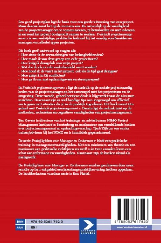 Achterkant van Praktisch projectmanagement 2