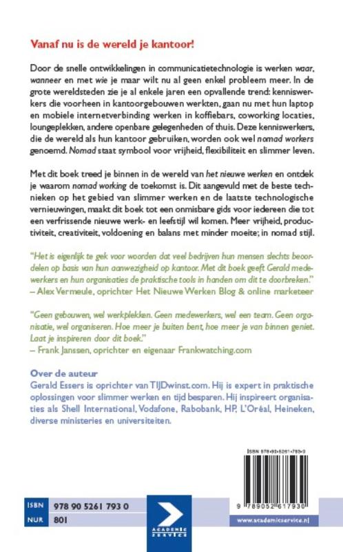 Achterkant van Slimmer werken met het kantoor in je tas