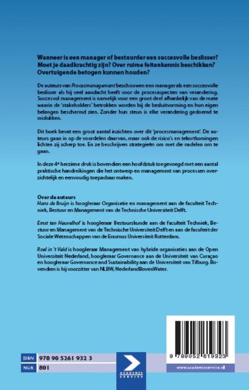 Achterkant van Procesmanagement