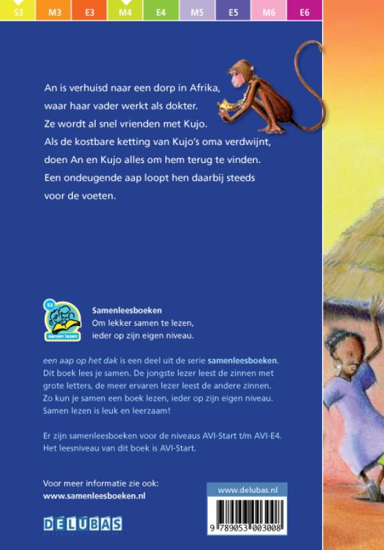 Achterkant van Een aap op het dak