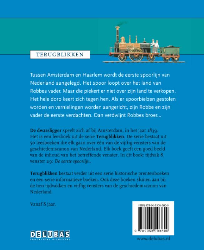 Achterkant van De eerste spoorlijn