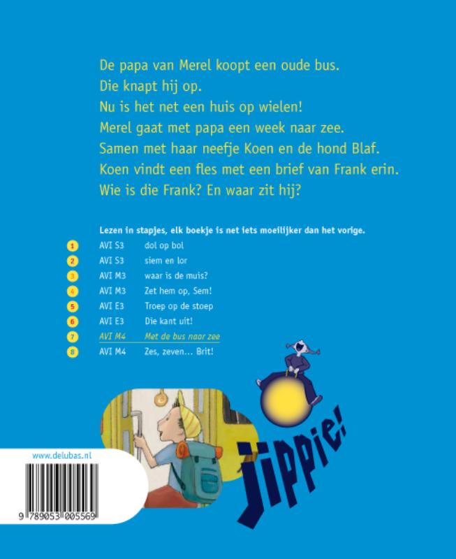 Achterkant van Met de bus naar zee