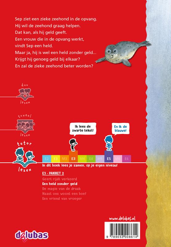 Achterkant van Een held zonder geld