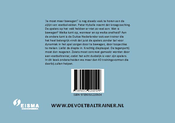 Achterkant van Trainen op dieptespel
