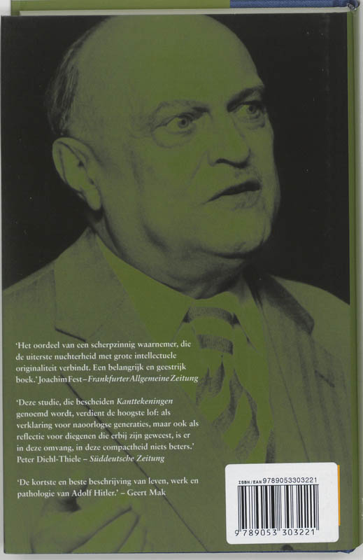 Achterkant van Kanttekeningen bij Hitler