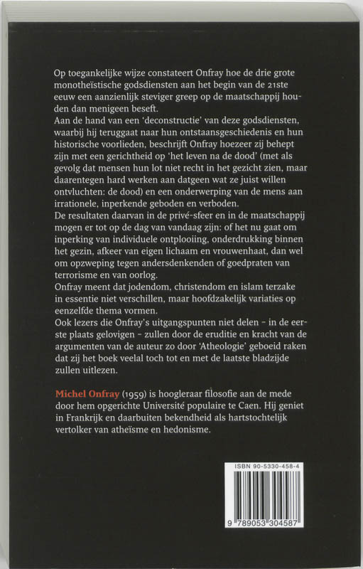 Achterkant van Atheologie