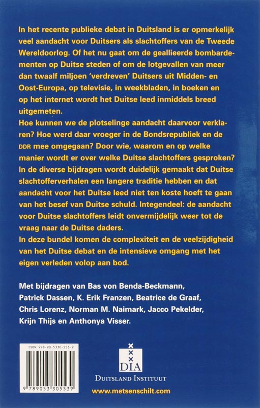 Achterkant van Duitsers als slachtoffers
