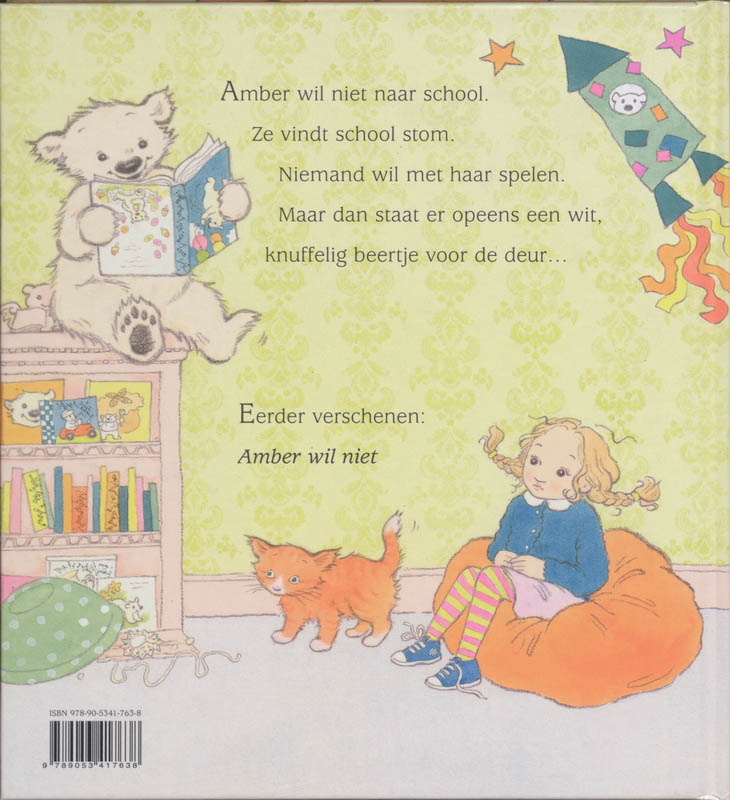 Achterkant van Amber wil niet naar school