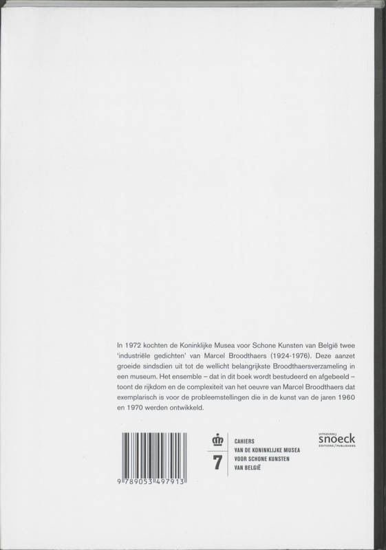 Achterkant van Marcel Broodthaers