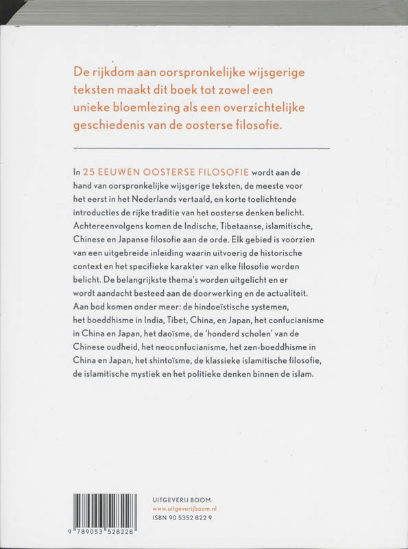 Achterkant van 25 eeuwen oosterse filosofie