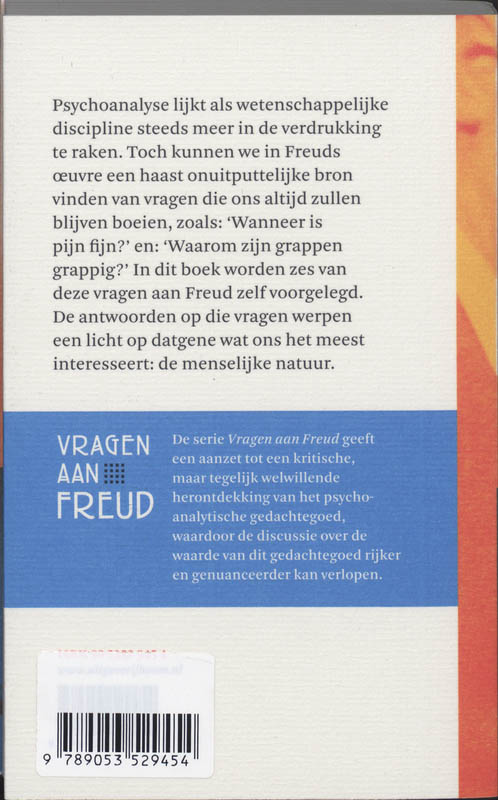 Achterkant van Vragen aan Freud
