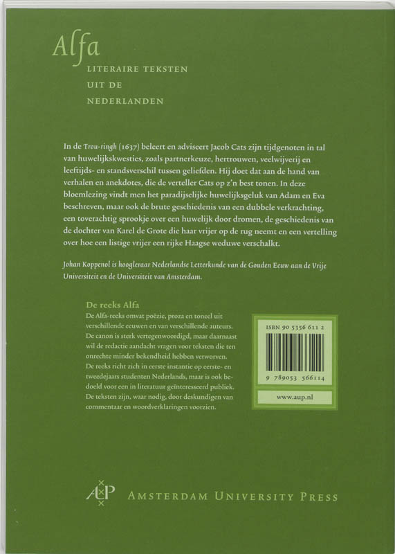Achterkant van Verhalen uit de Trou-ringh