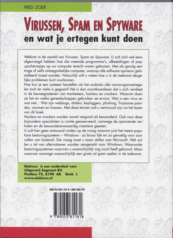 Achterkant van Virussen, Spam en Spyware