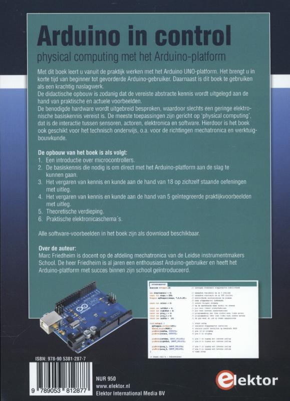 Achterkant van Arduino in control