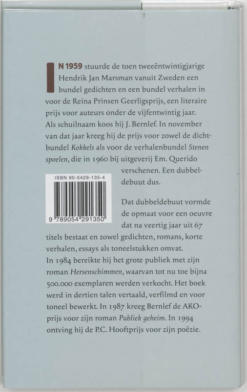 Achterkant van Kokkels & stenen spoelen