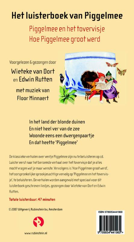 Achterkant van Luisterboek van Piggelmee