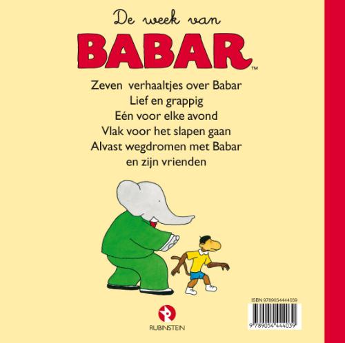 Achterkant van De week van Babar