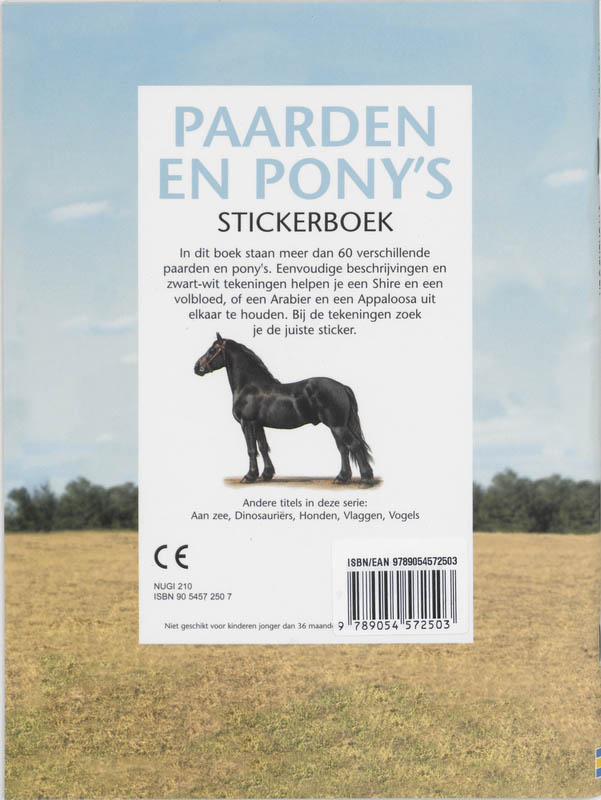 Achterkant van Paarden en pony's - stickeren