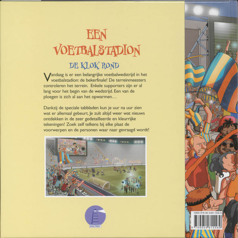 Achterkant van Een voetbalstadion de klok rond