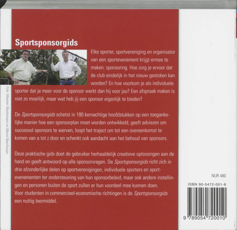 Achterkant van Sportsponsorgids