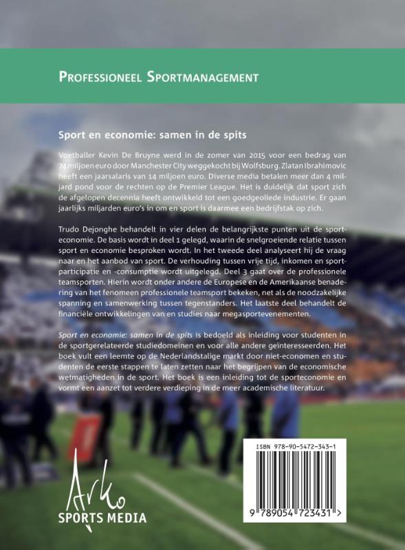 Achterkant van Sport en economie: samen in de spits