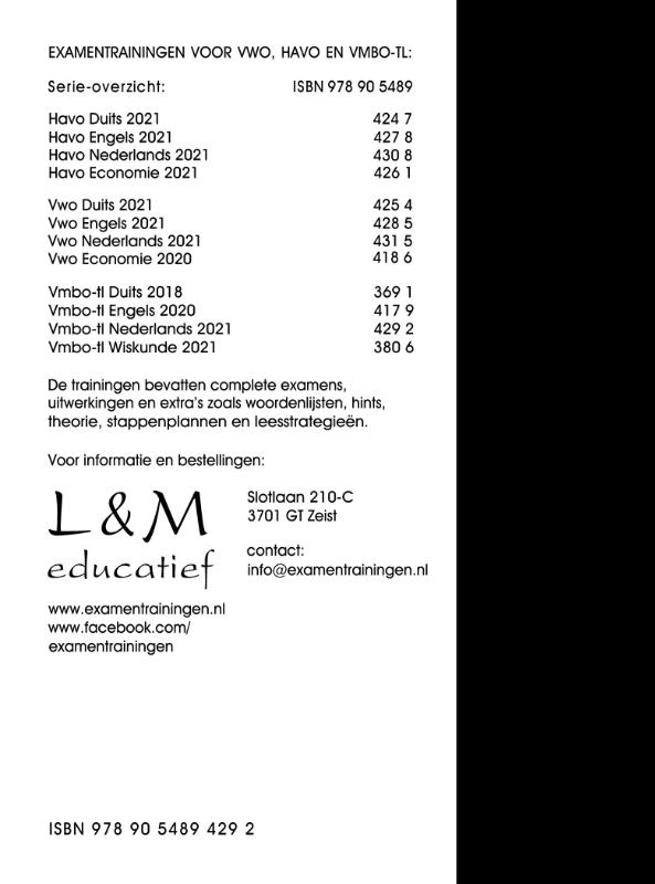 Achterkant van 2021