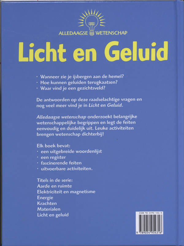 Achterkant van Licht en geluid