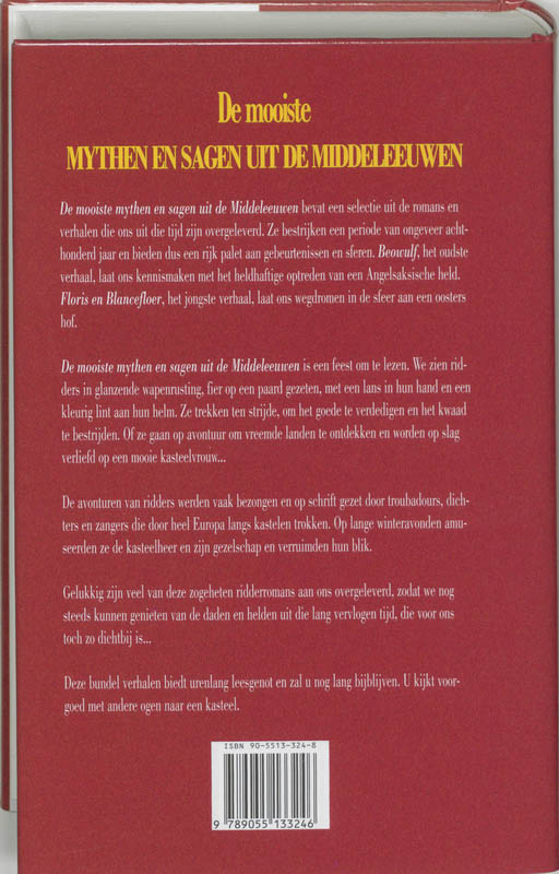 Achterkant van De mooiste mythen en sagen uit de middeleeuwen