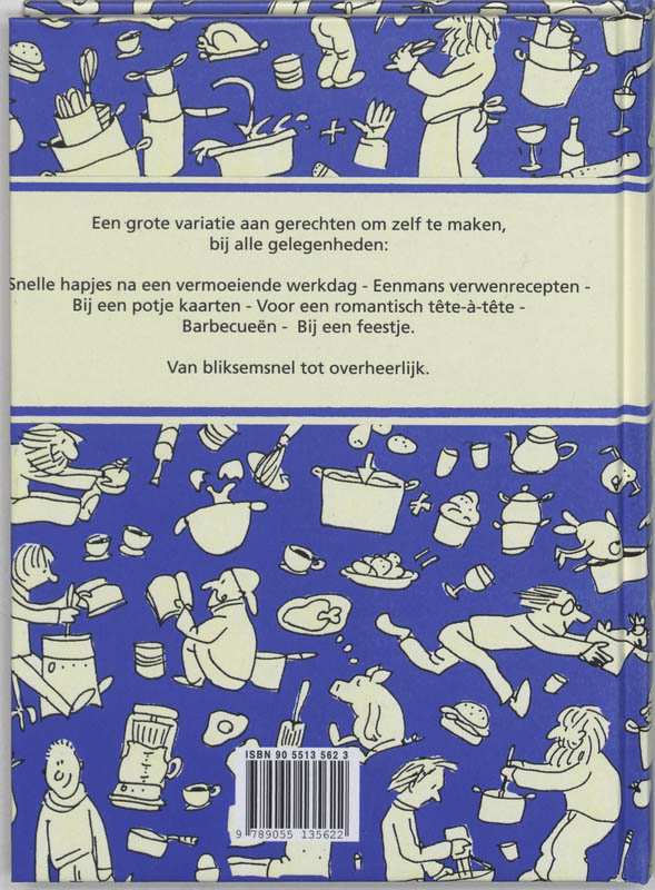 Achterkant van Kookboek voor mannen