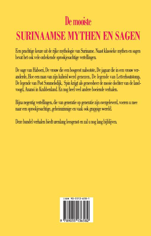 Achterkant van De mooiste Surinaamse mythen en sagen