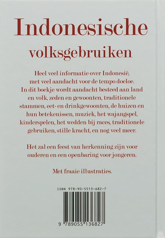 Achterkant van Indonesische Volksgebruiken